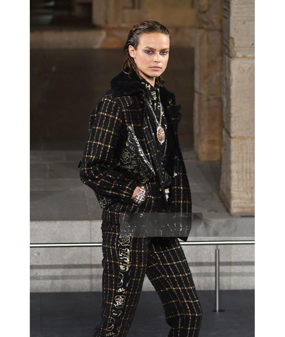 CHANEL Черный твидовый жакет/пиджак, фото 2