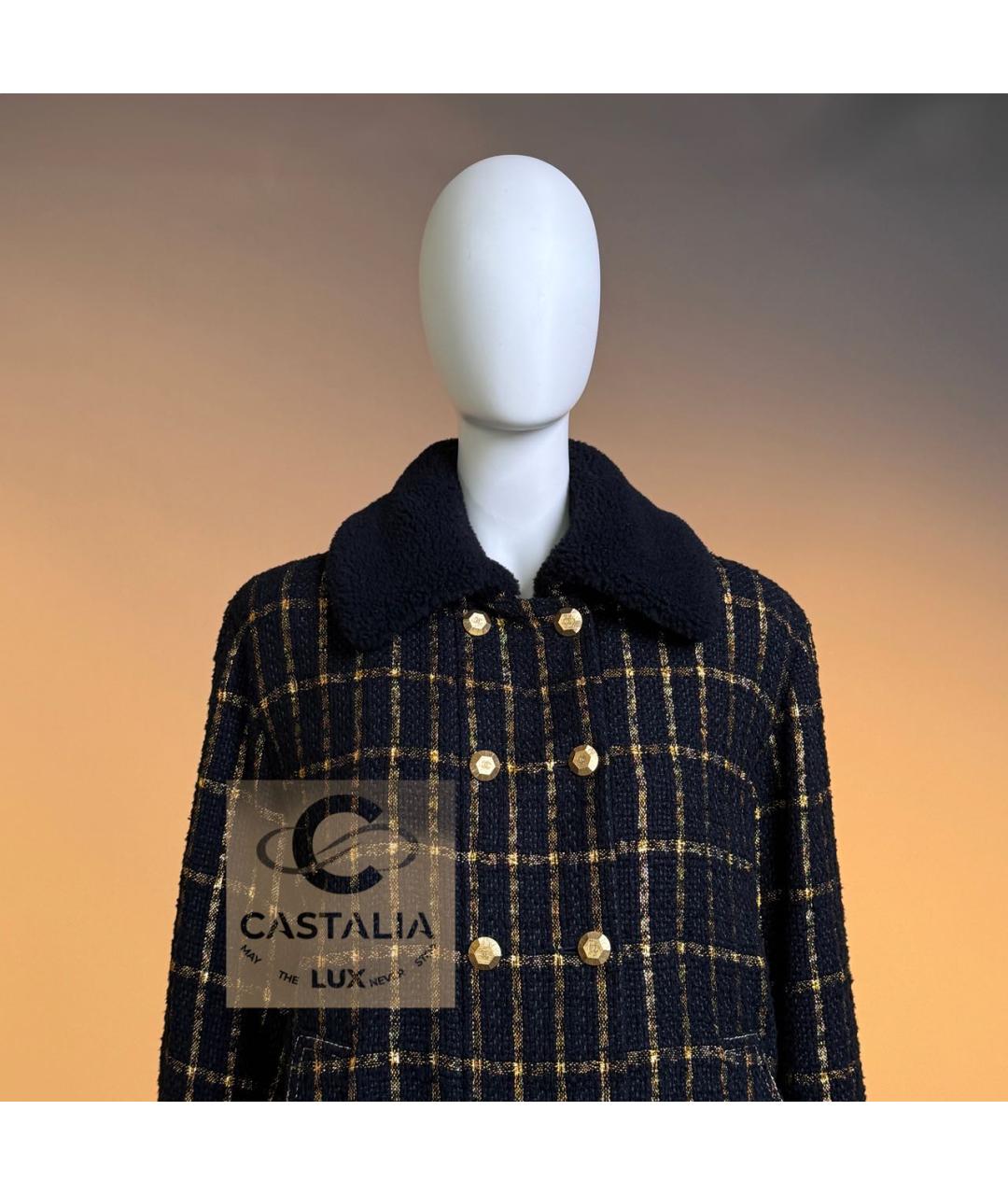 CHANEL Черный твидовый жакет/пиджак, фото 6