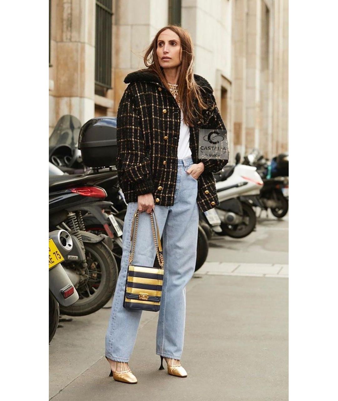 CHANEL Черный твидовый жакет/пиджак, фото 3