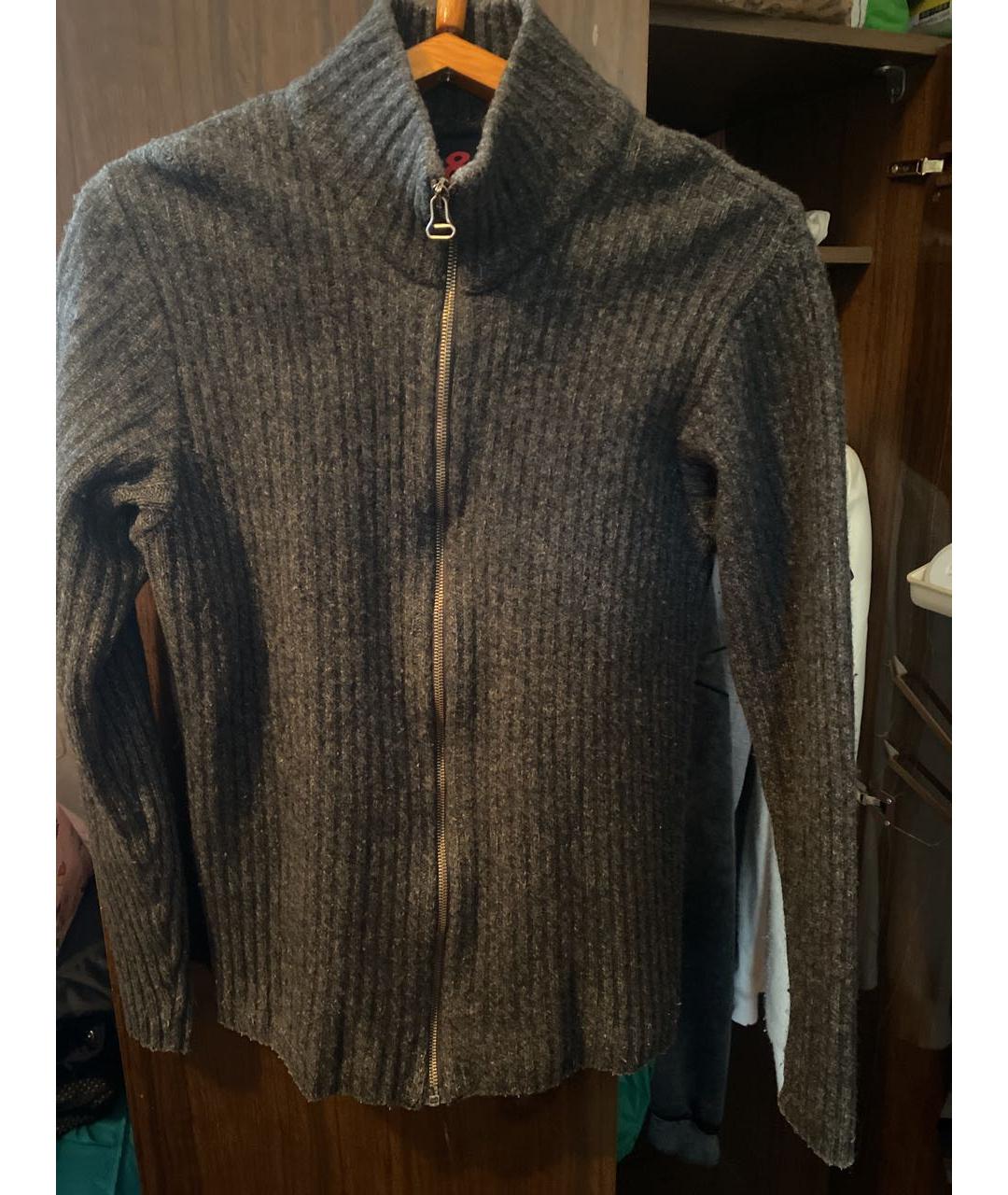 DOLCE&GABBANA Серый шерстяной кардиган, фото 2