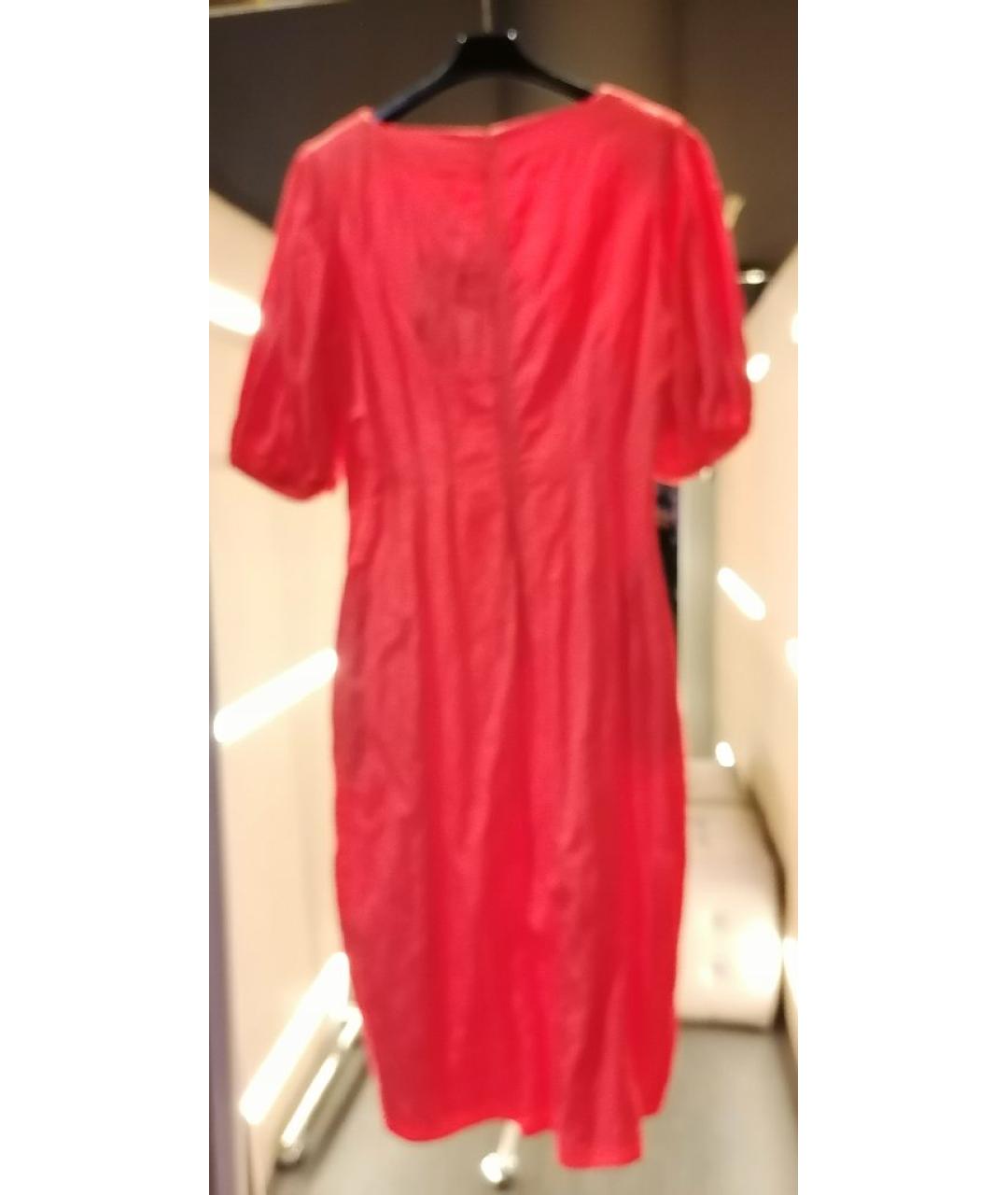 GENTRY PORTOFINO Красное вискозное платье, фото 2