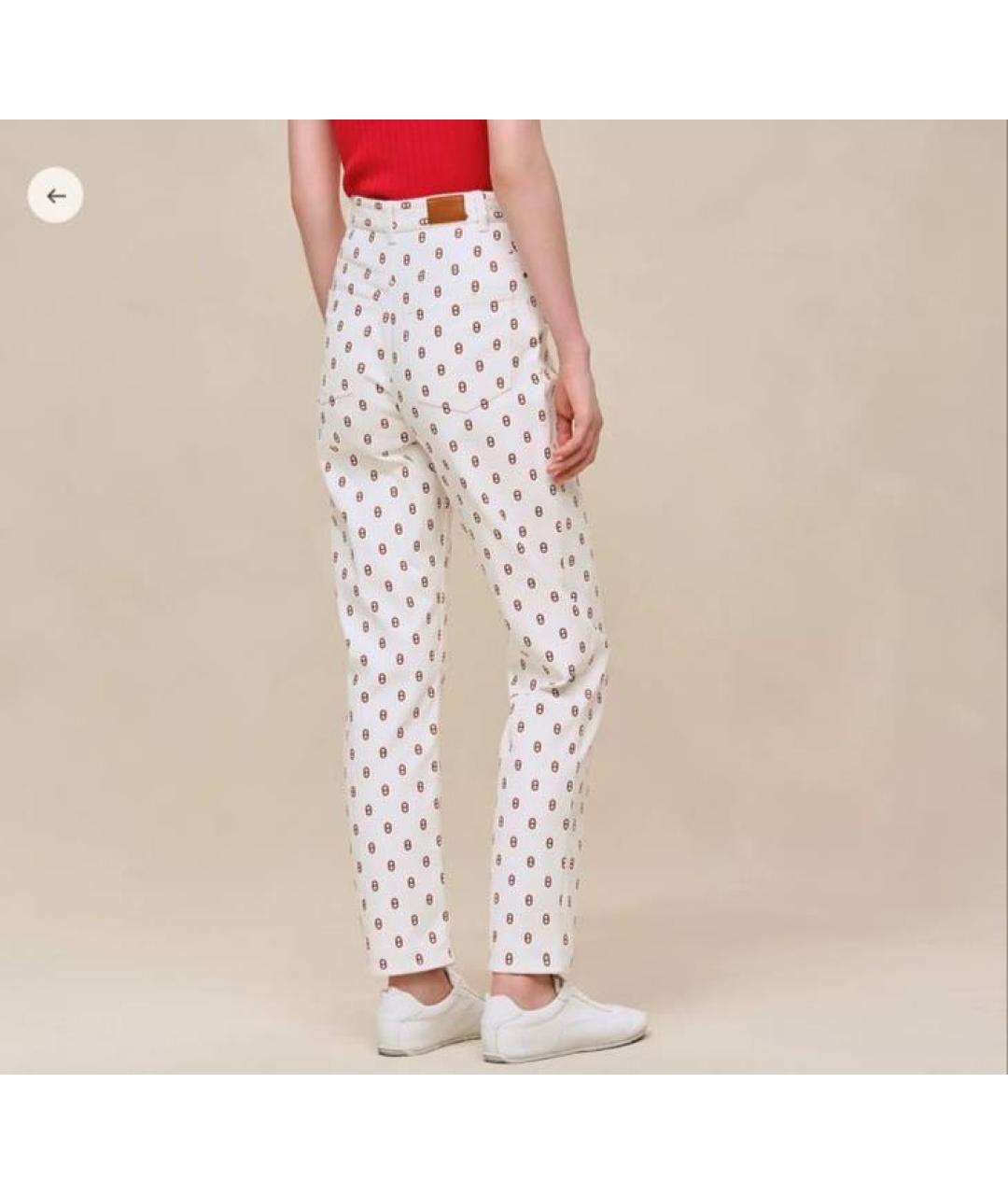 HERMES Белые прямые джинсы, фото 2