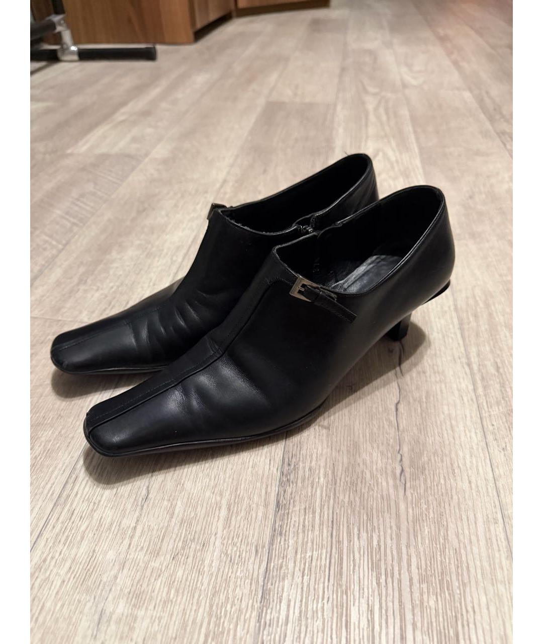 PRADA Черные кожаные туфли, фото 4