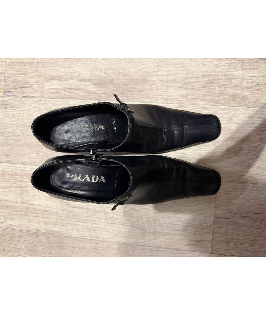 PRADA Черные кожаные туфли, фото 2