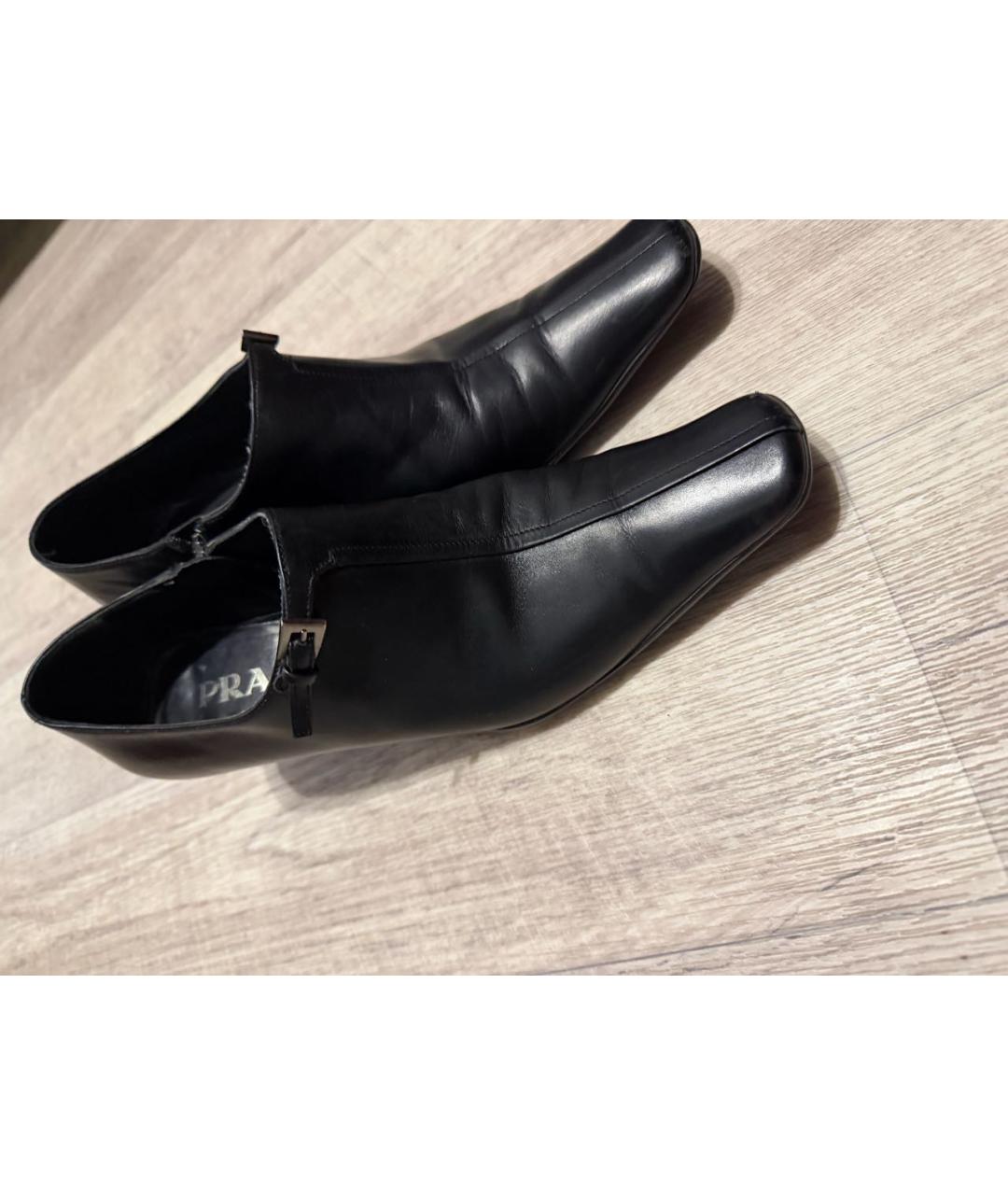 PRADA Черные кожаные туфли, фото 3