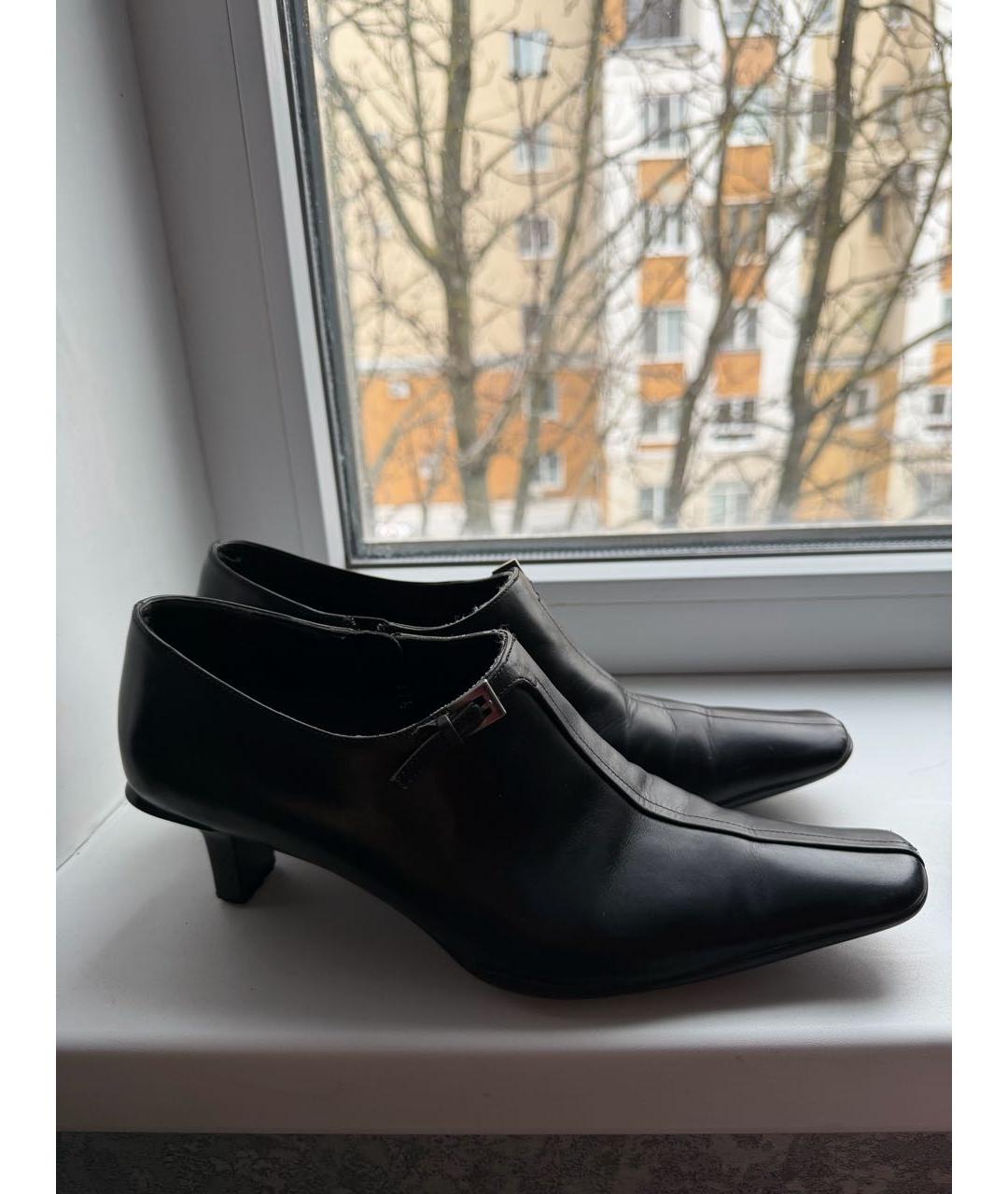 PRADA Черные кожаные туфли, фото 5