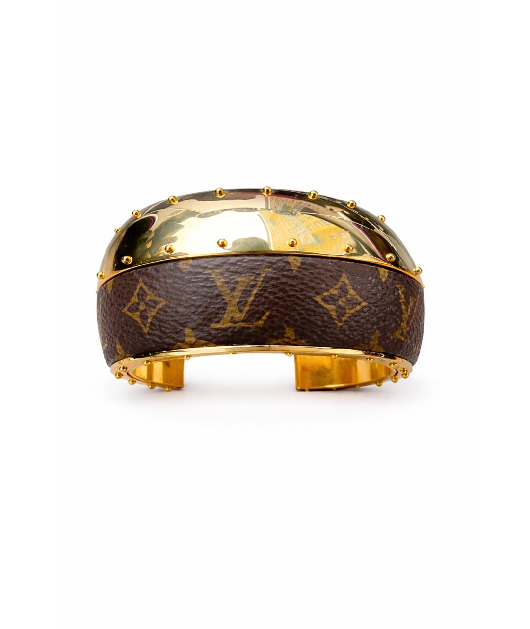 LOUIS VUITTON Золотой металлический браслет, фото 3