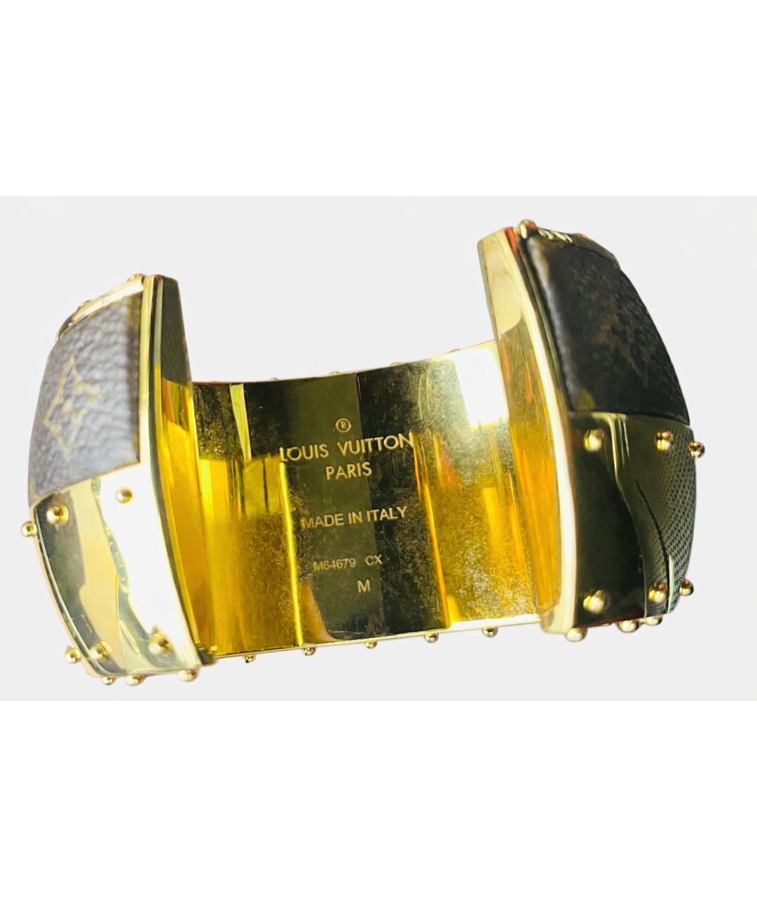 LOUIS VUITTON Золотой металлический браслет, фото 2