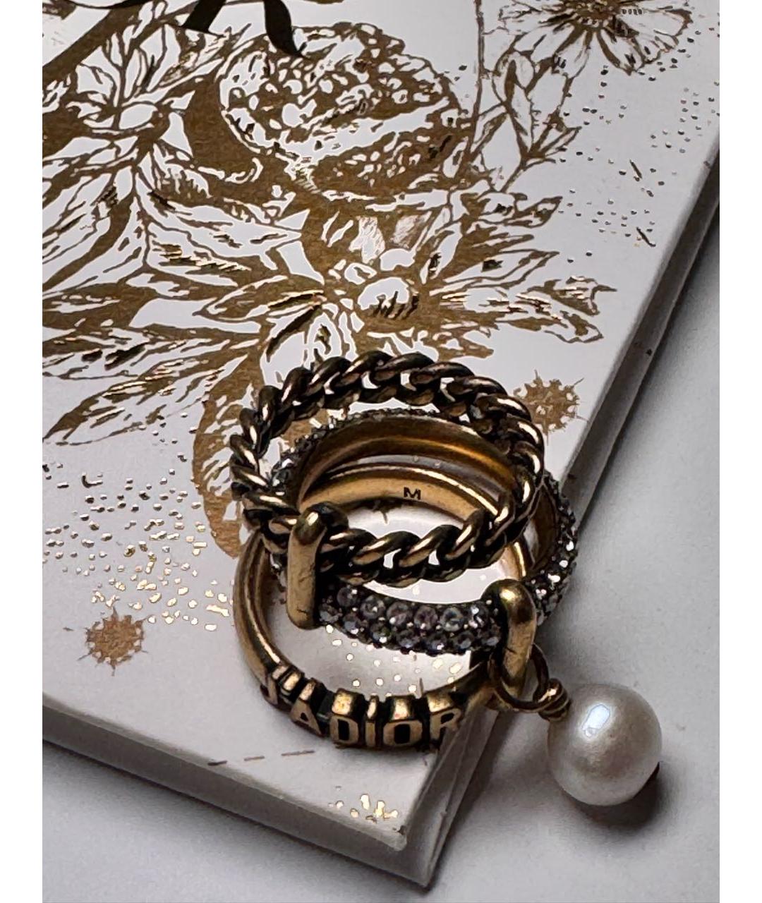 CHRISTIAN DIOR Желтое металлическое кольцо, фото 6