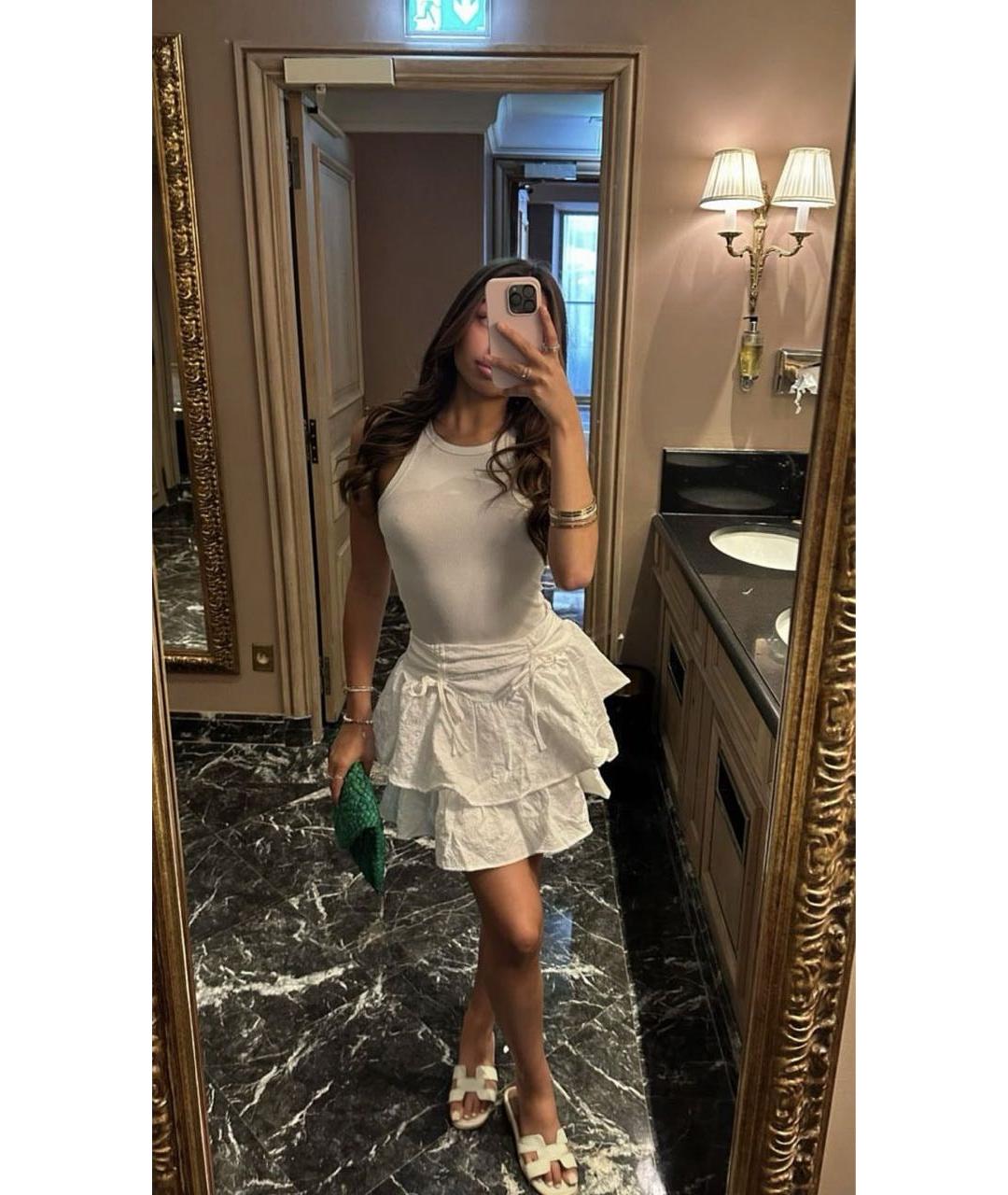 HERMES Белые кожаные сандалии, фото 5