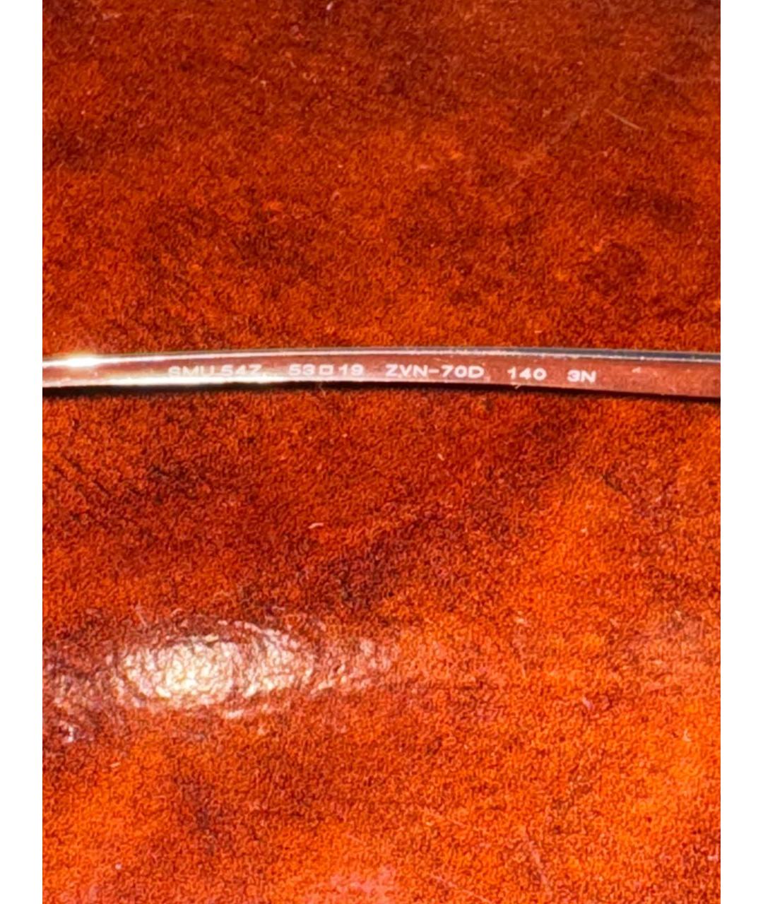 MIU MIU Золотые металлические солнцезащитные очки, фото 5