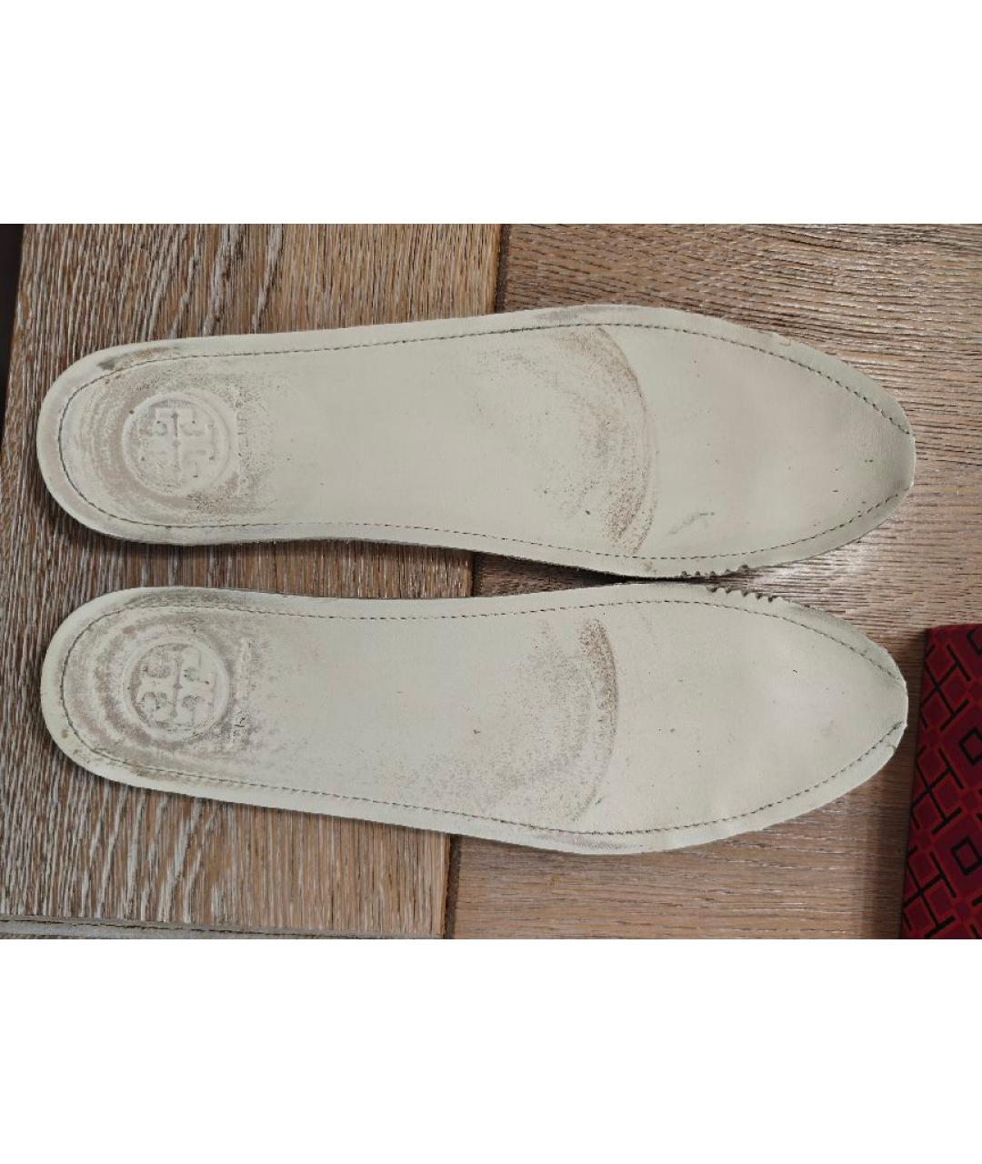 TORY BURCH Бежевые кожаные кеды, фото 6