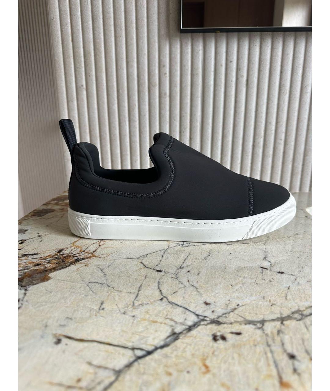 JAMES PERSE Антрацитовые текстильные слипоны, фото 6