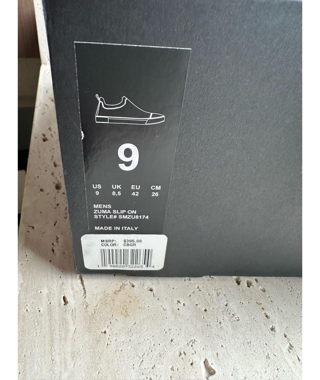 JAMES PERSE Антрацитовые текстильные слипоны, фото 5