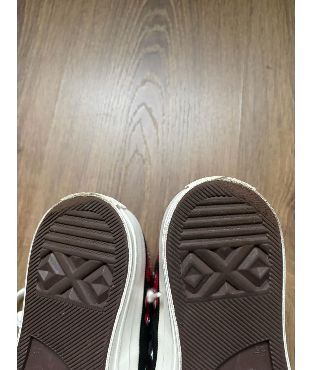 COMME DES GARÇONS PLAY Черные текстильные кеды, фото 5