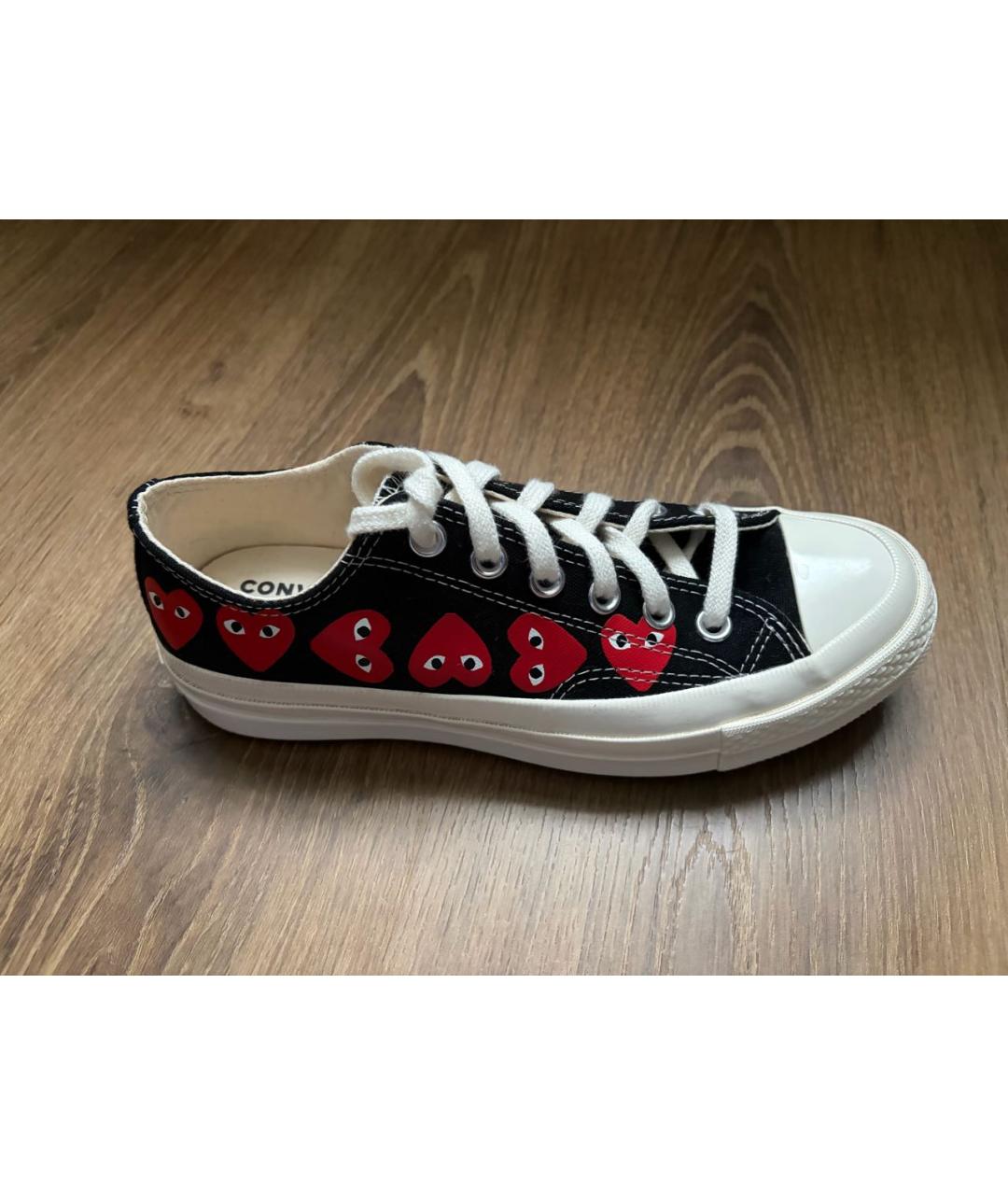 COMME DES GARÇONS PLAY Черные текстильные кеды, фото 6