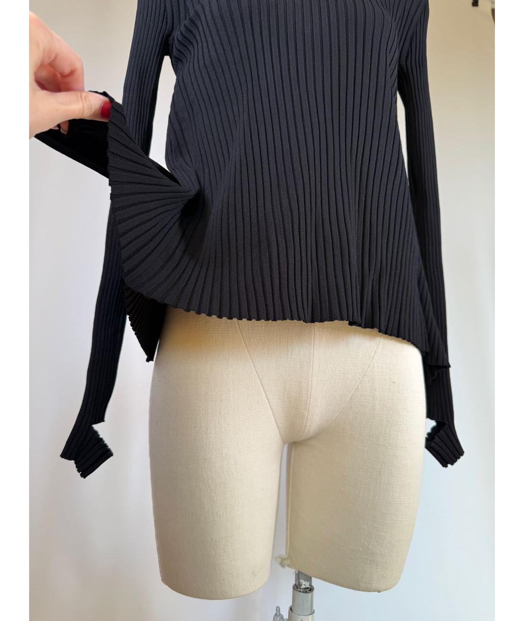 HELMUT LANG Черный вискозный джемпер / свитер, фото 6