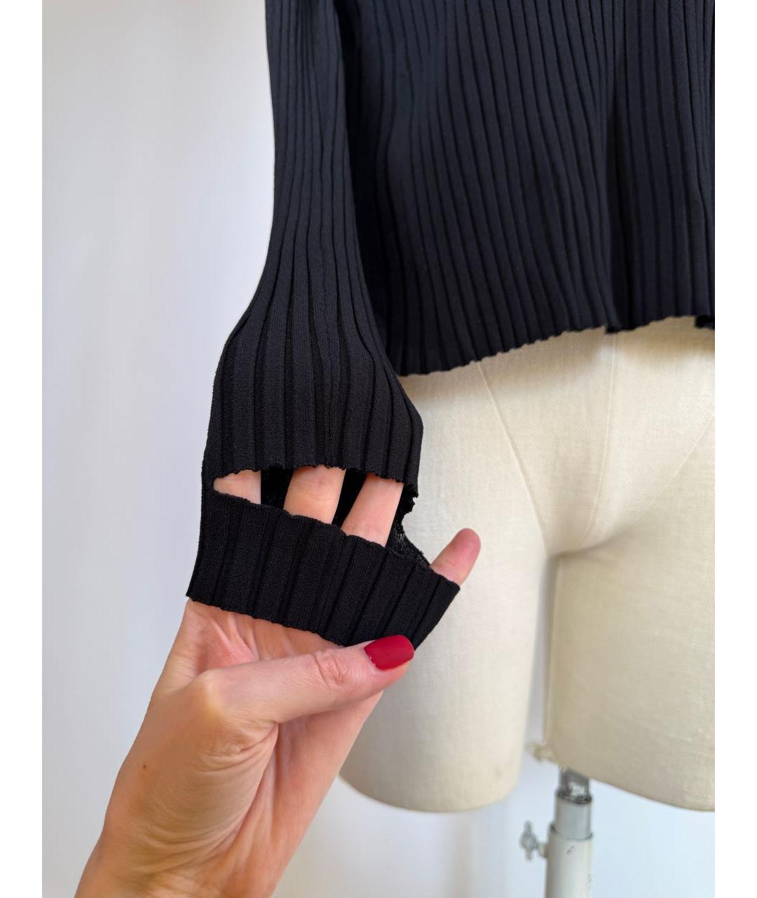 HELMUT LANG Черный вискозный джемпер / свитер, фото 5