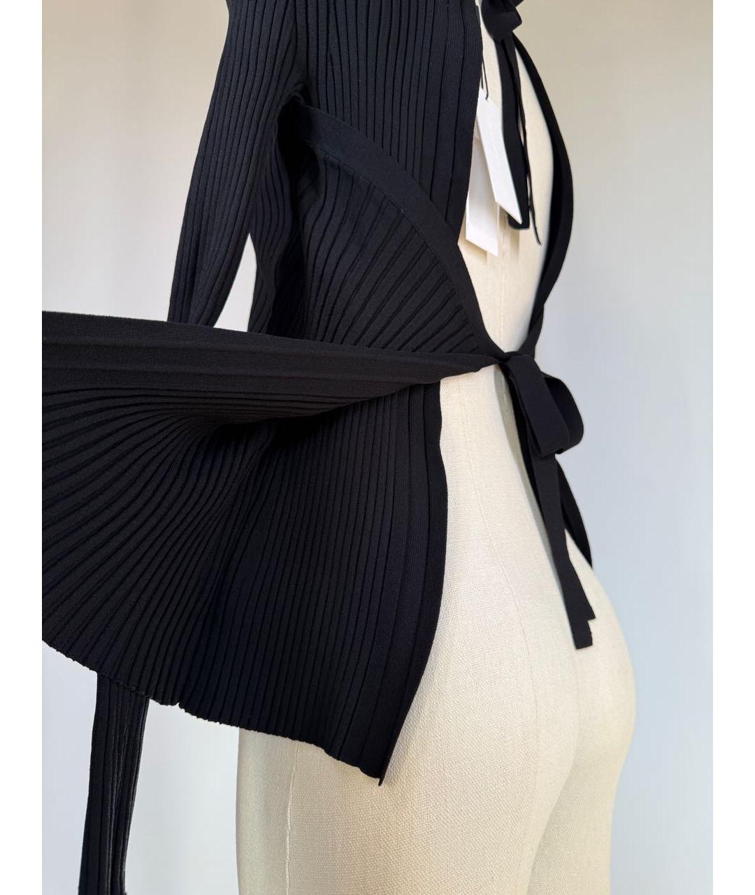HELMUT LANG Черный вискозный джемпер / свитер, фото 4