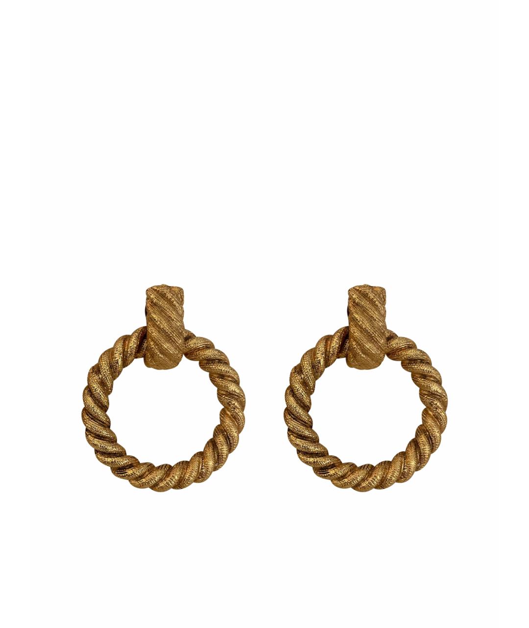 CHANEL Золотые металлические клипсы, фото 1