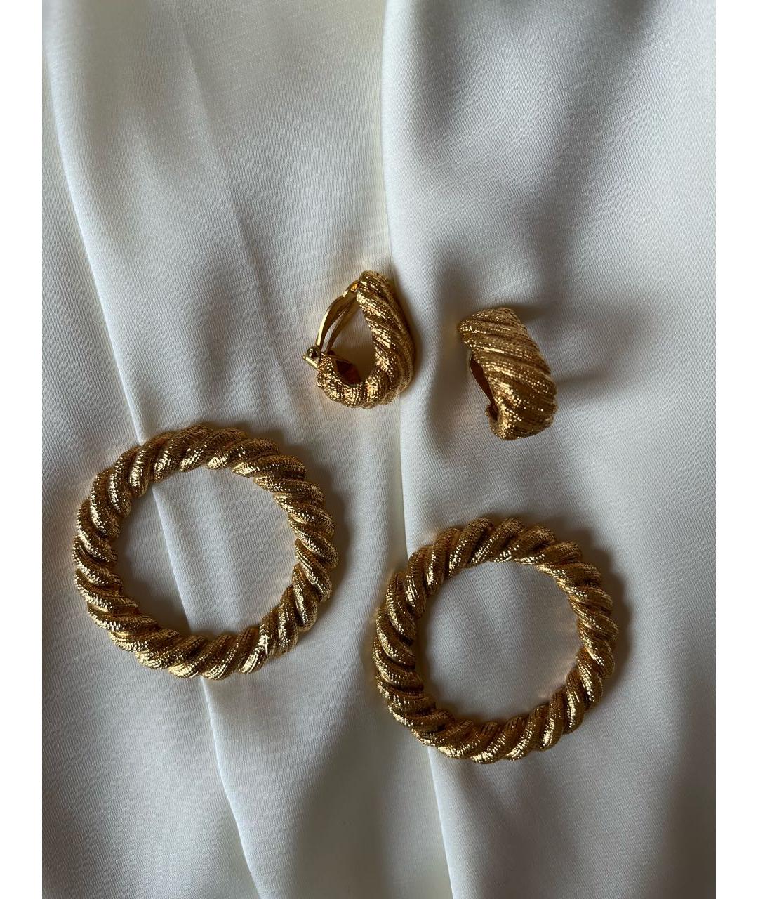 CHANEL Золотые металлические клипсы, фото 7