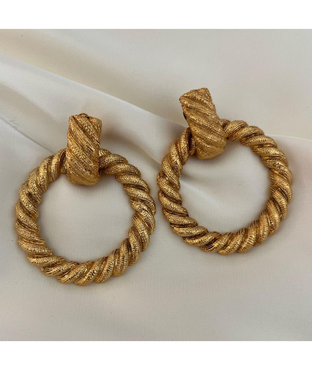 CHANEL Золотые металлические клипсы, фото 9