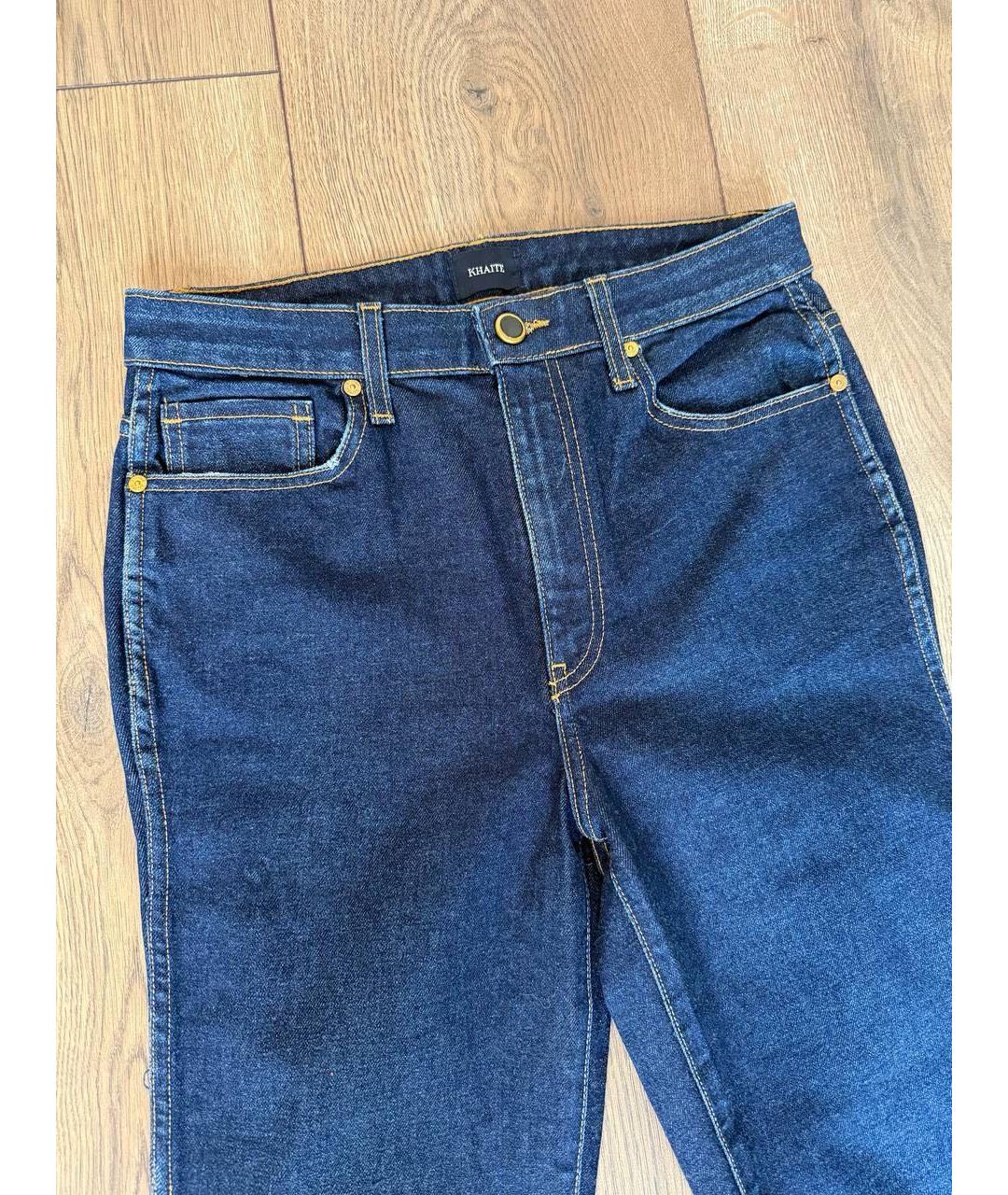 KHAITE Темно-синие хлопковые джинсы слим, фото 6