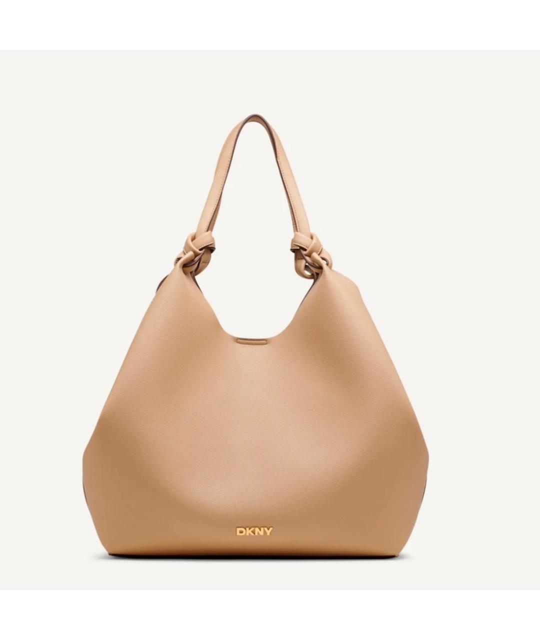 DKNY Бежевая сумка тоут из искусственной кожи, фото 2