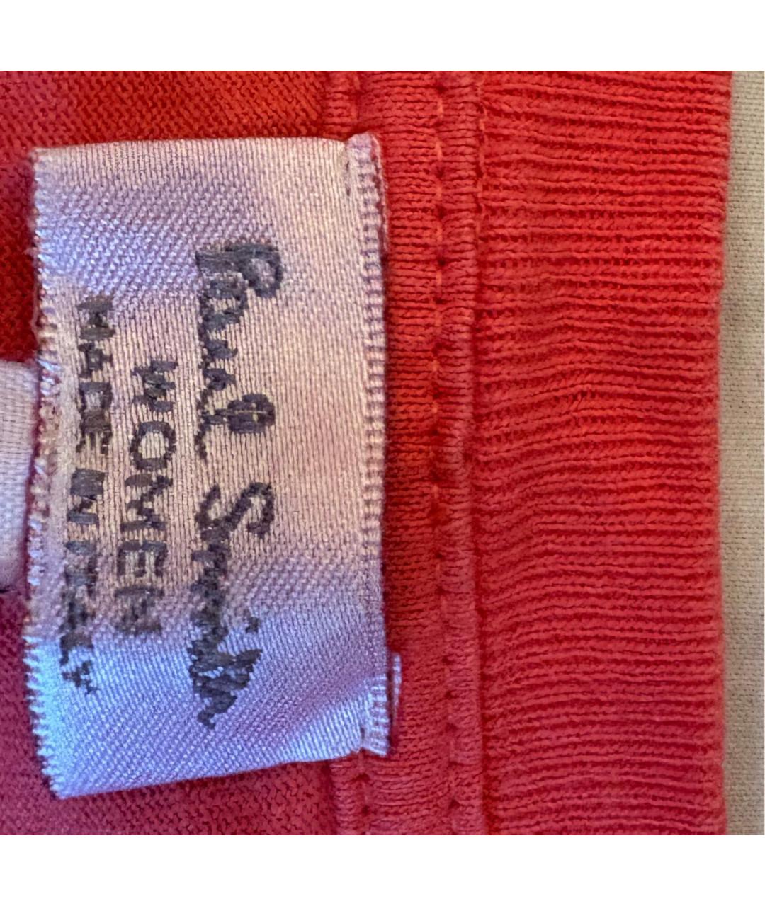 PAUL SMITH Коралловая хлопковая футболка, фото 4