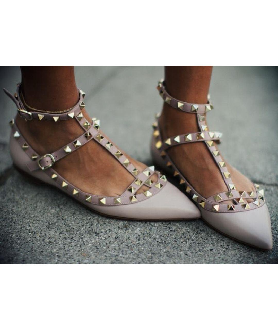 VALENTINO Бежевые кожаные туфли, фото 5