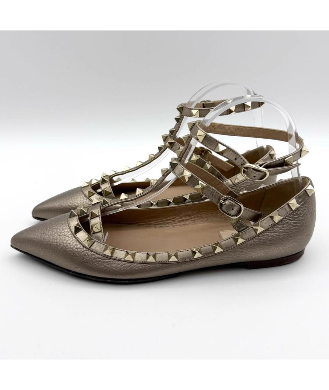 VALENTINO Бежевые кожаные туфли, фото 7