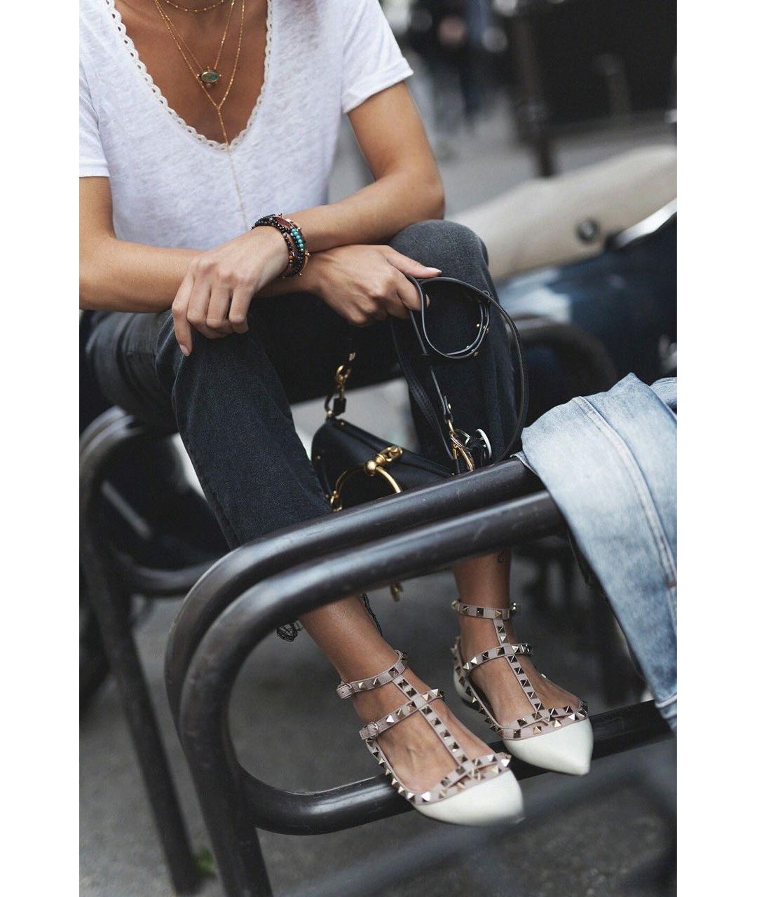 VALENTINO Бежевые кожаные туфли, фото 3