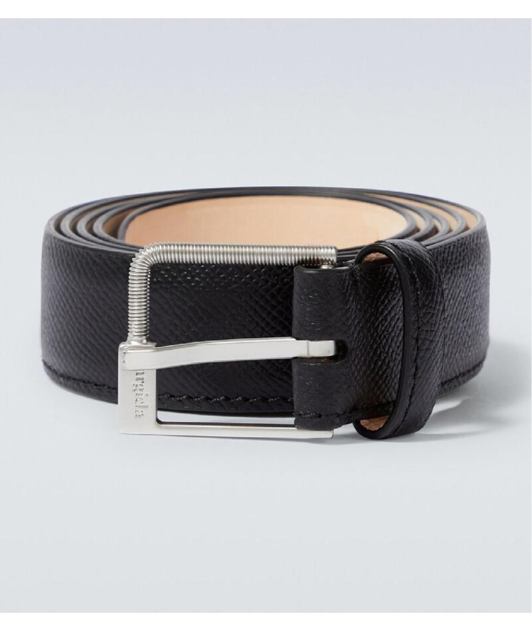 MAISON MARGIELA Черный кожаный ремень, фото 4