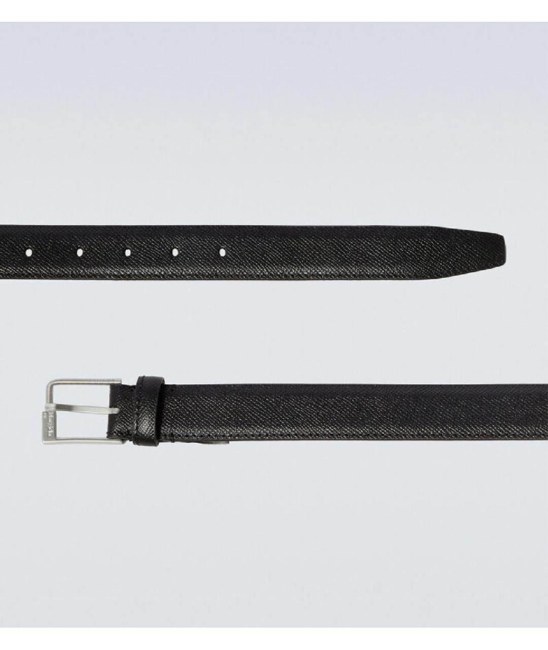 MAISON MARGIELA Черный кожаный ремень, фото 3