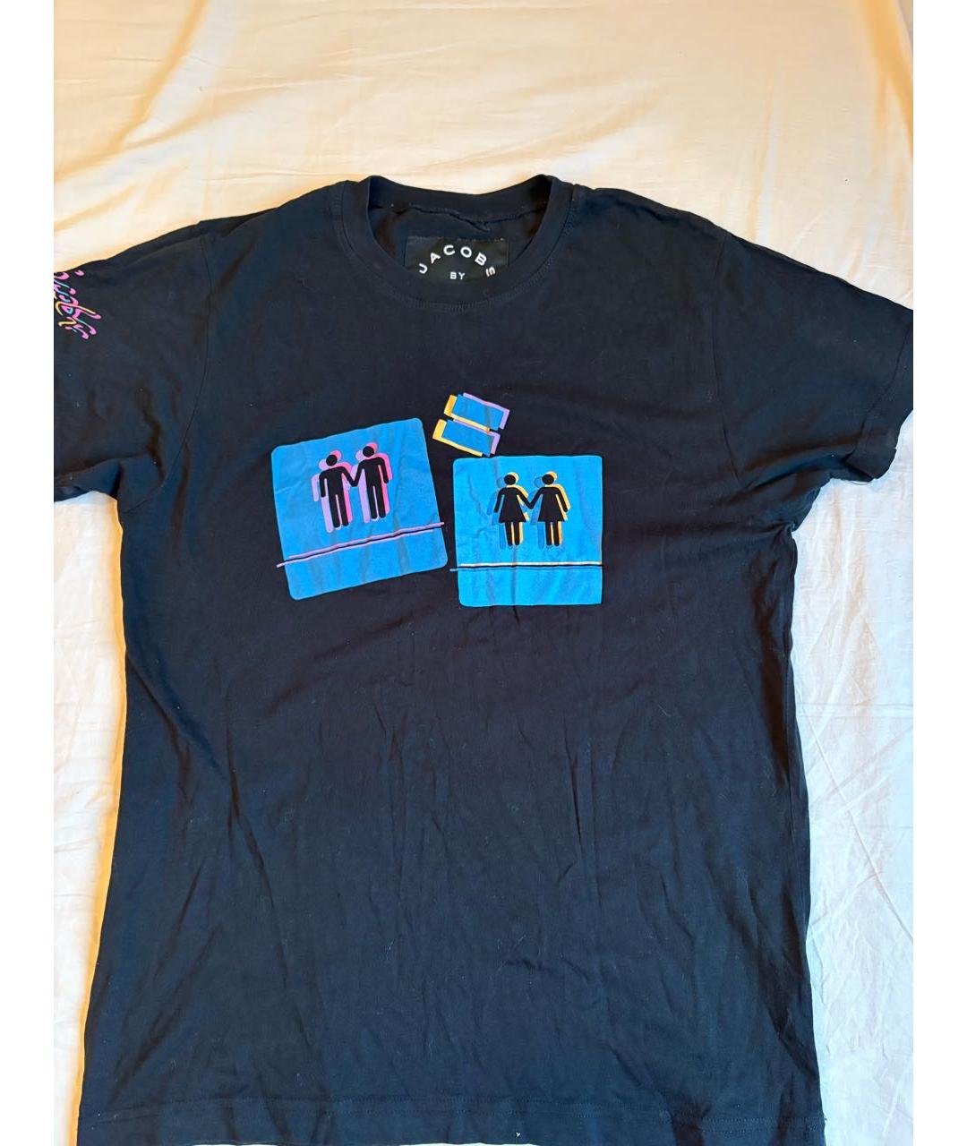 MARC BY MARC JACOBS Черная хлопковая футболка, фото 5