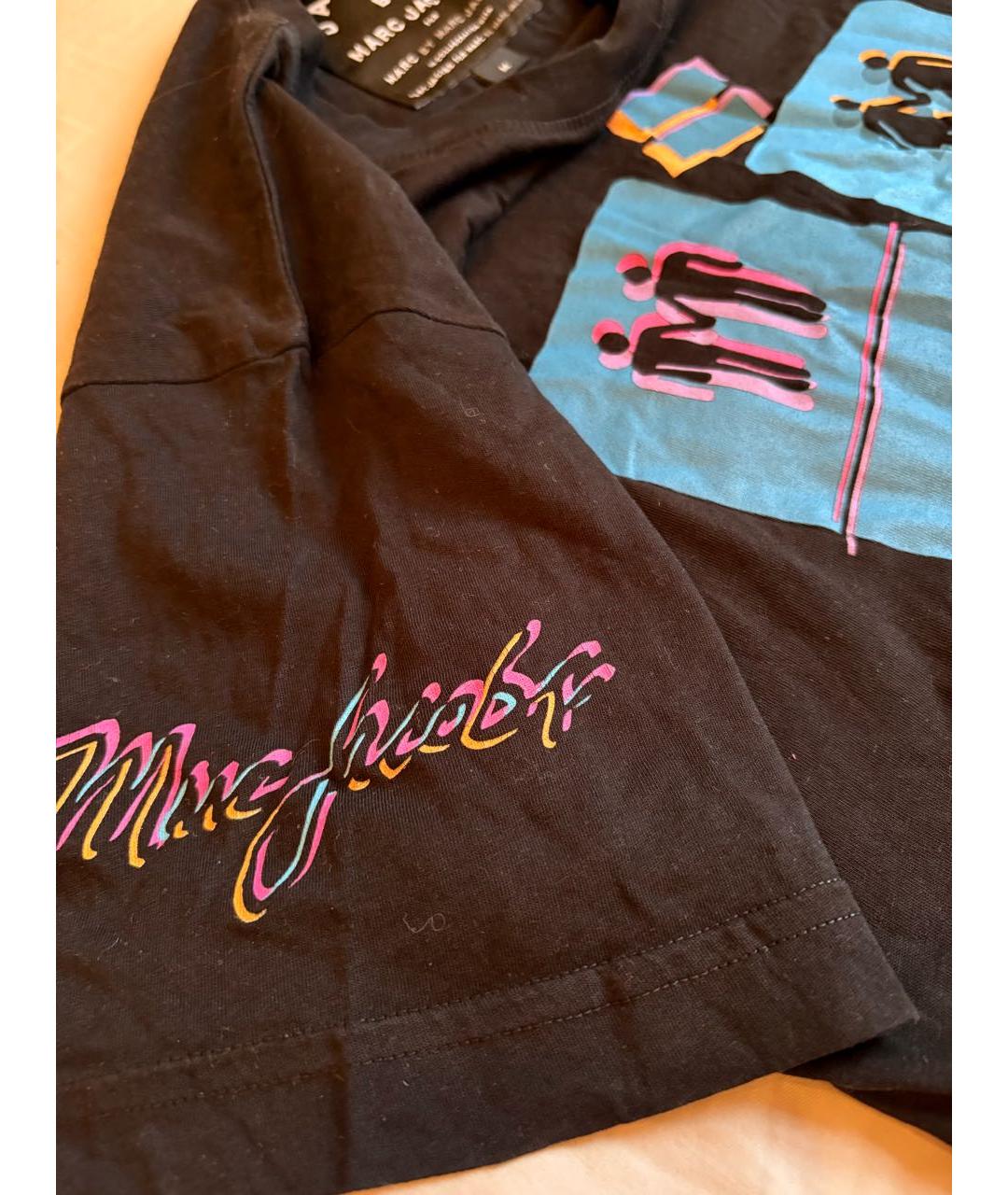 MARC BY MARC JACOBS Черная хлопковая футболка, фото 3