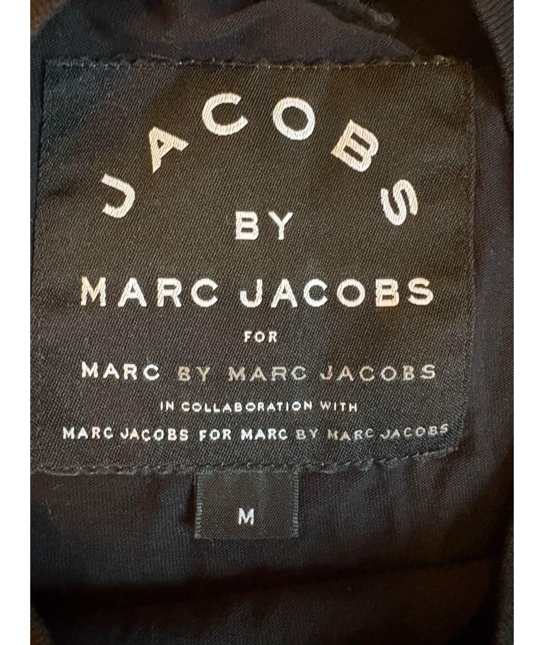 MARC BY MARC JACOBS Черная хлопковая футболка, фото 2