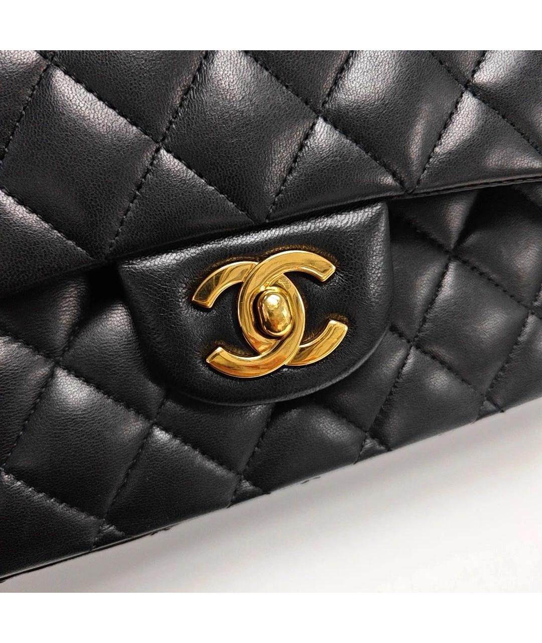 CHANEL Черная кожаная сумка через плечо, фото 6