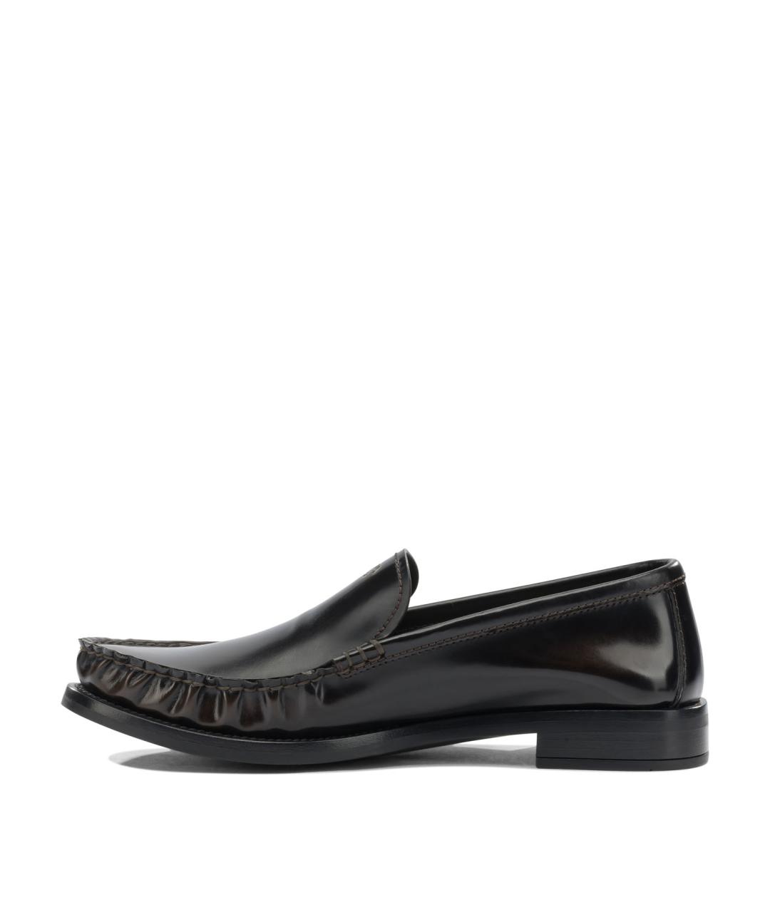 PRADA Черные кожаные мокасины, фото 3