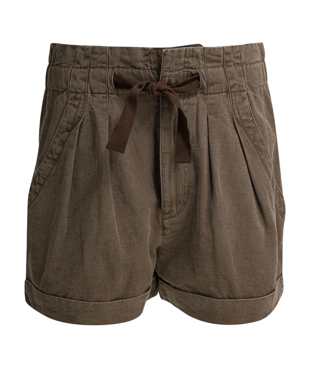 ISABEL MARANT ETOILE Коричневые хлопковые шорты, фото 1