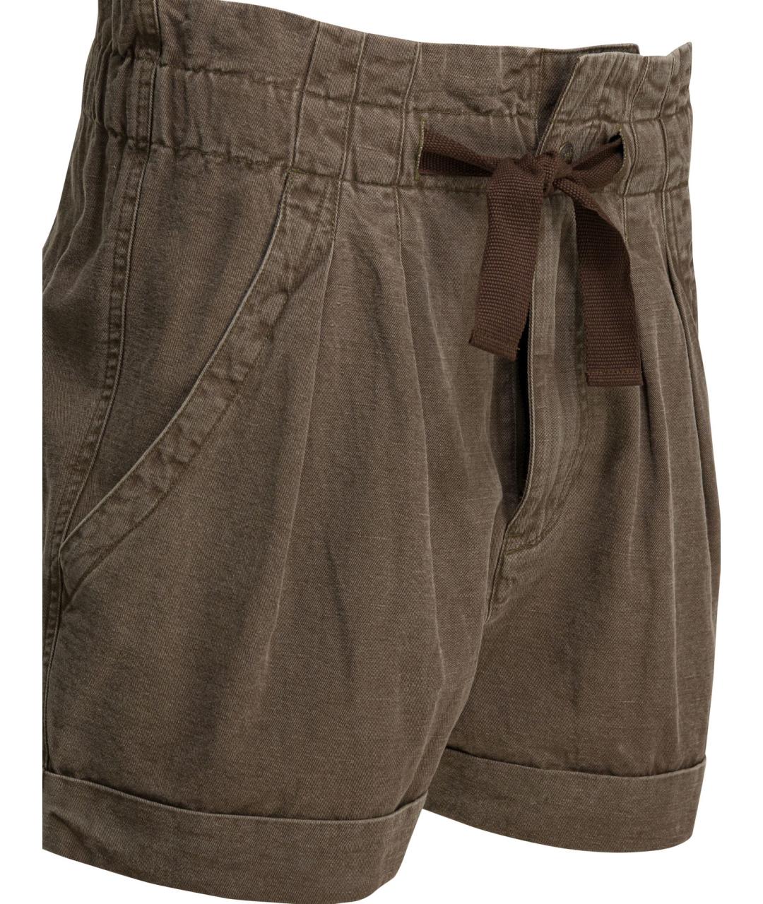 ISABEL MARANT ETOILE Коричневые хлопковые шорты, фото 3