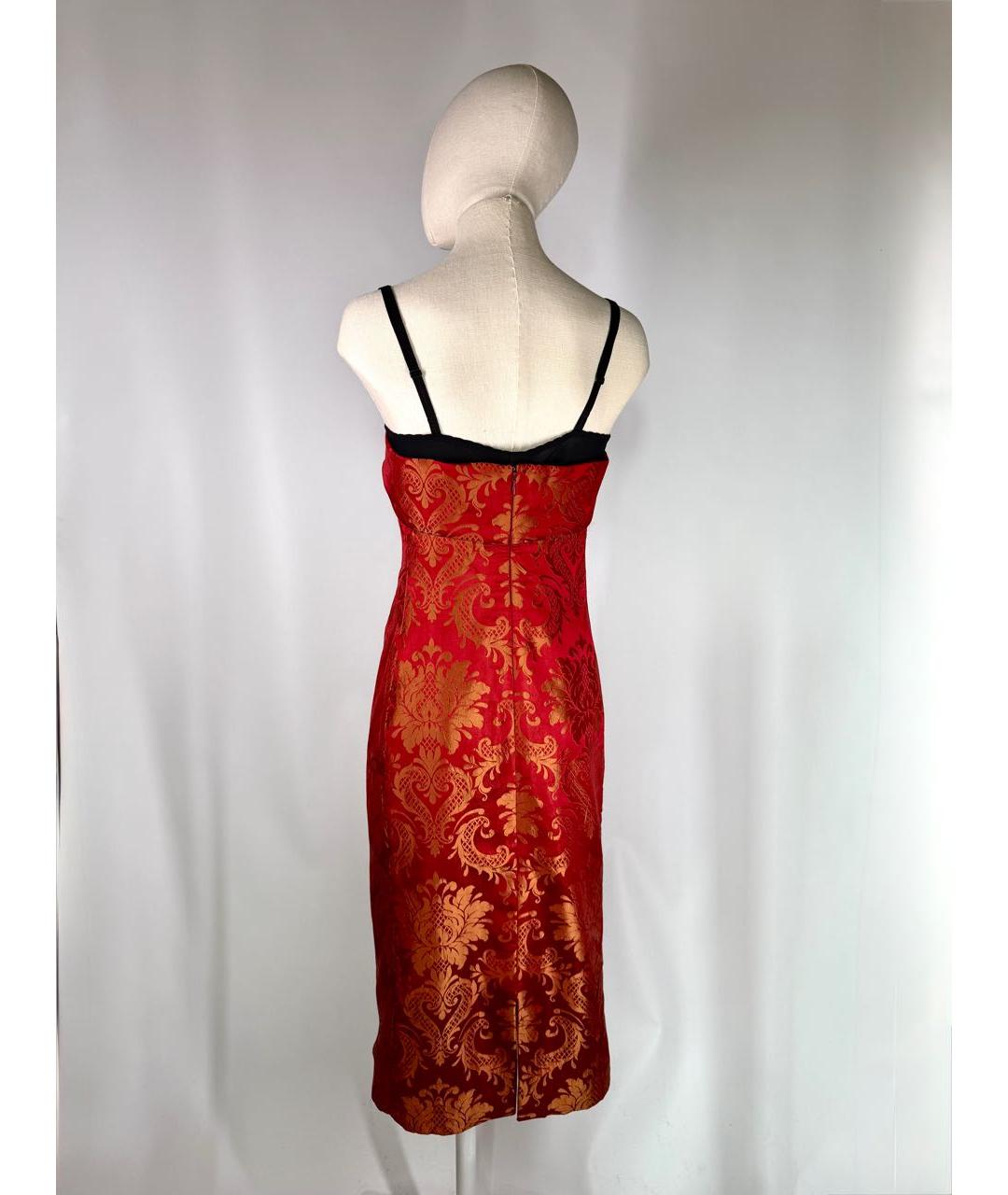 DOLCE&GABBANA Красное шелковое вечернее платье, фото 4