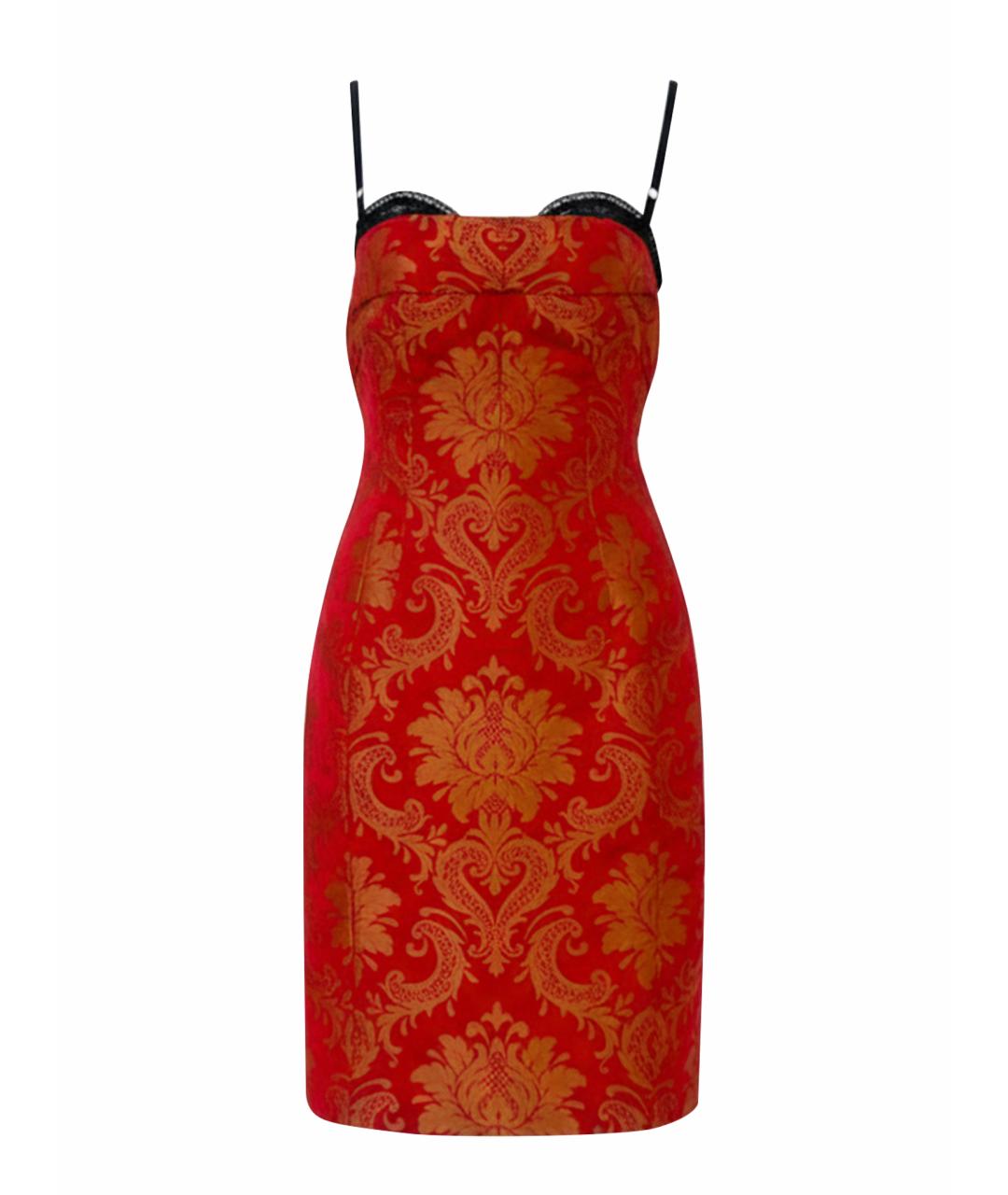 DOLCE&GABBANA Красное шелковое вечернее платье, фото 1