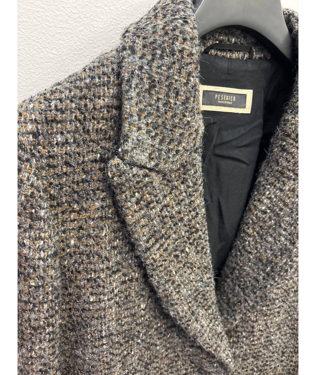 PESERICO Коричневое шерстяное пальто, фото 3
