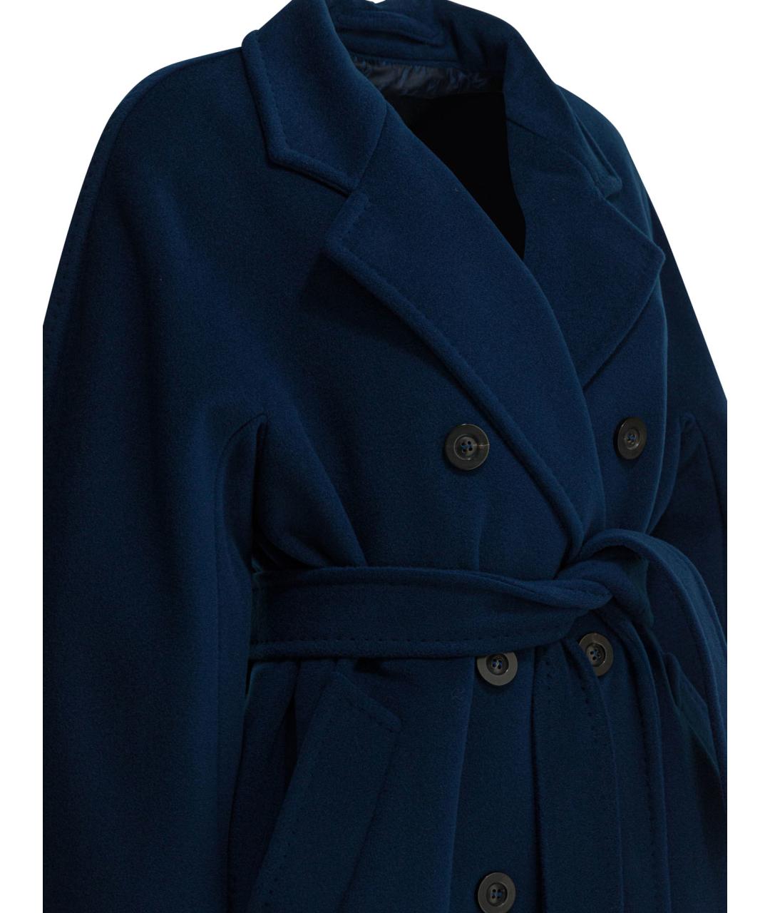 MAX MARA Синее шерстяное пальто, фото 4