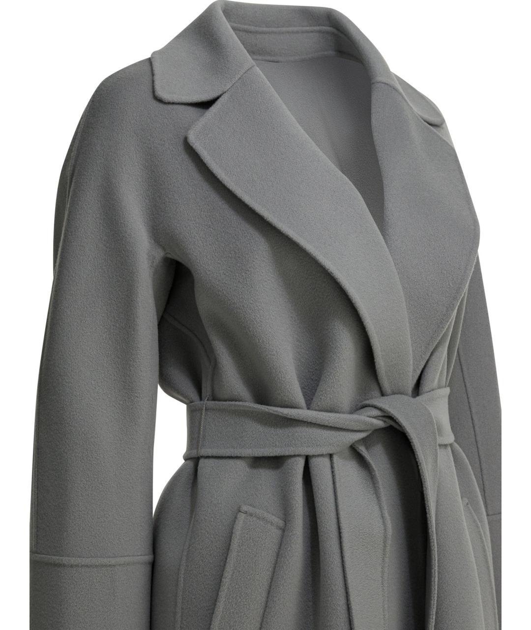 'S MAX MARA Серое шерстяное пальто, фото 4