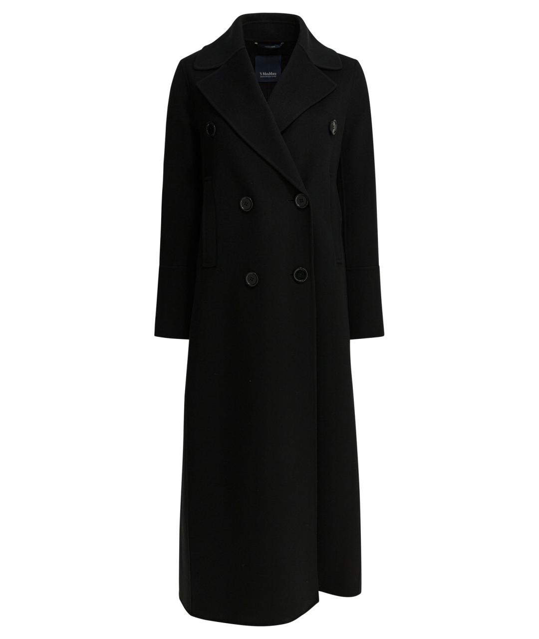 'S MAX MARA Черное шерстяное пальто, фото 1