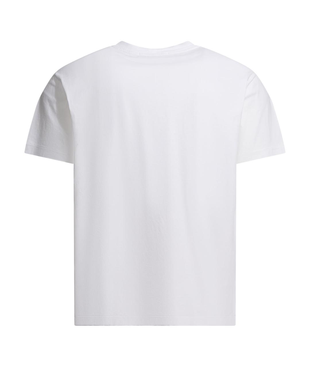 STONE ISLAND Белая хлопковая футболка, фото 2