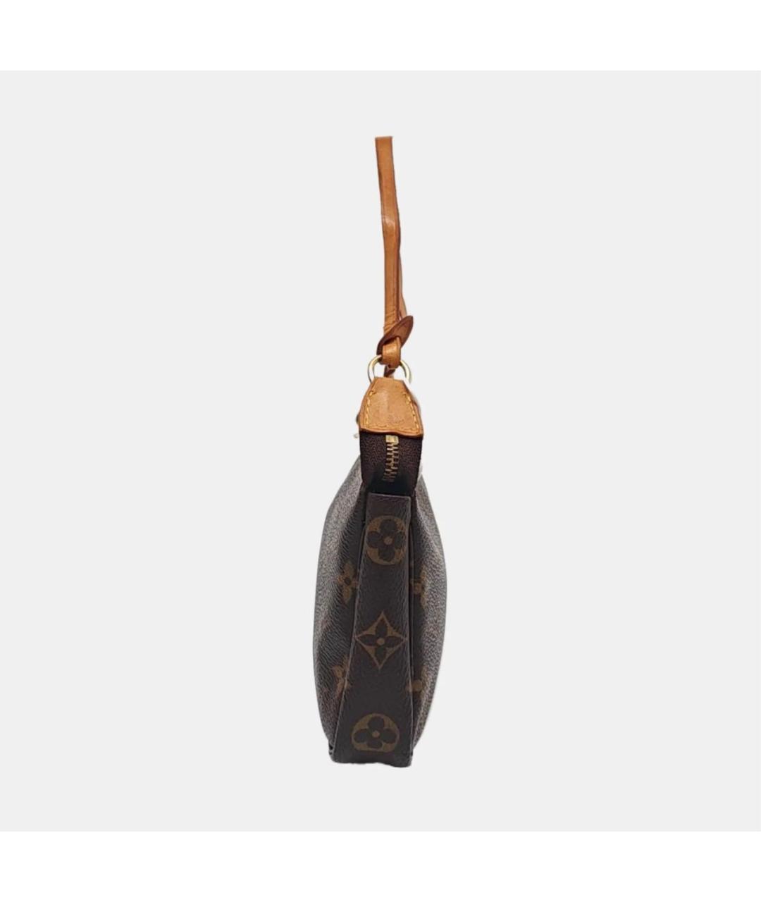 LOUIS VUITTON Коричневая кожаная сумка с короткими ручками, фото 2