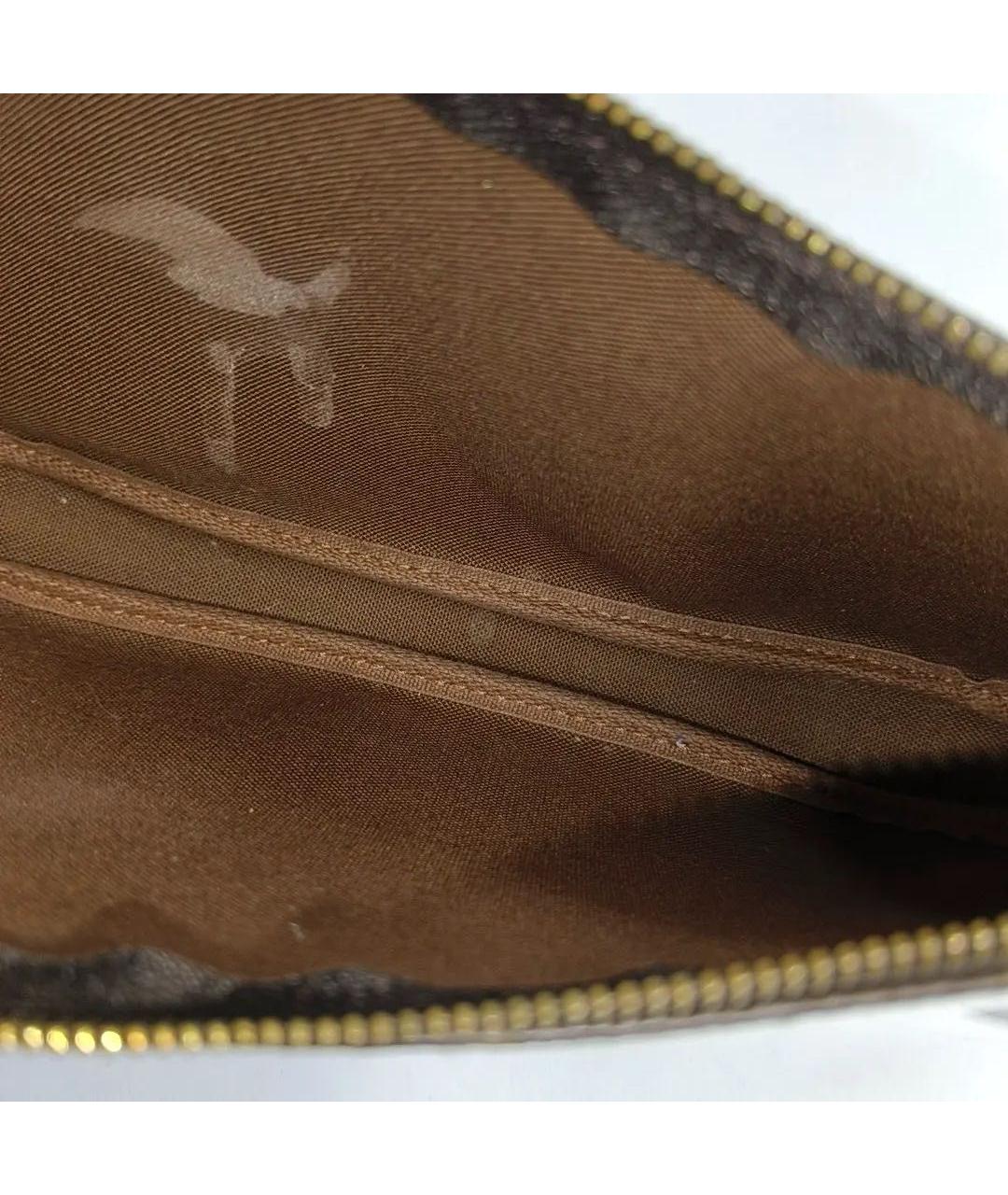 LOUIS VUITTON Коричневая кожаная сумка с короткими ручками, фото 4